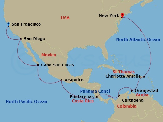23-night Eastbound Panama Canal Cruise