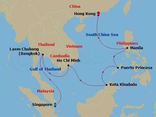 14-night The Philippines, Malaysia & Thailand Cruise 