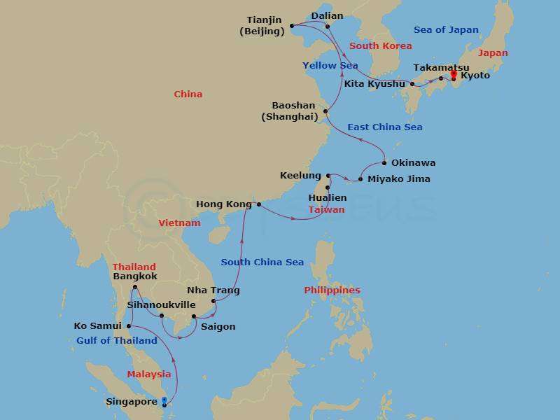 29-night Kingdoms of East Asia Voyage