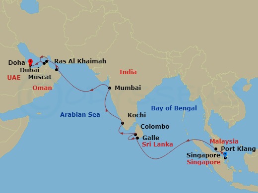18-night Indian Ocean Cruise