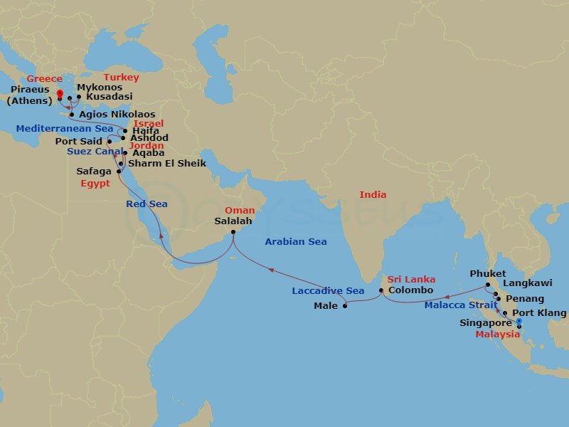 34-Day World Cruise: Empires Of The Sun
