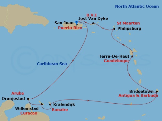 Itinerary map