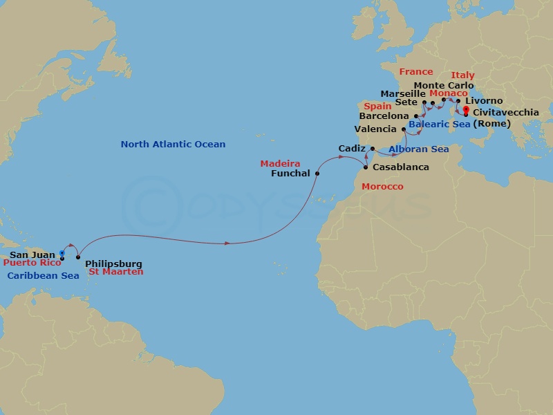Cruise Itinerary Map