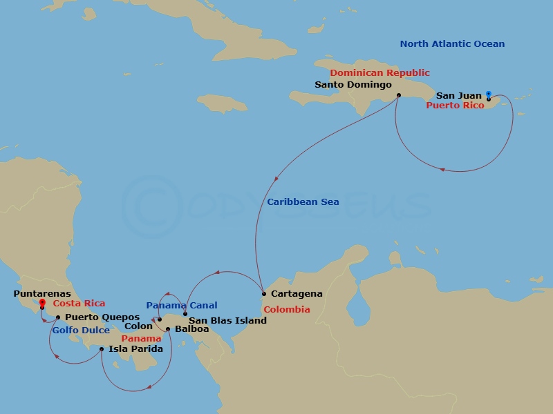 13-night Star Collector: Coffee, Canal & Callaloo: Central America, Colombia & The Caribbean Cruise