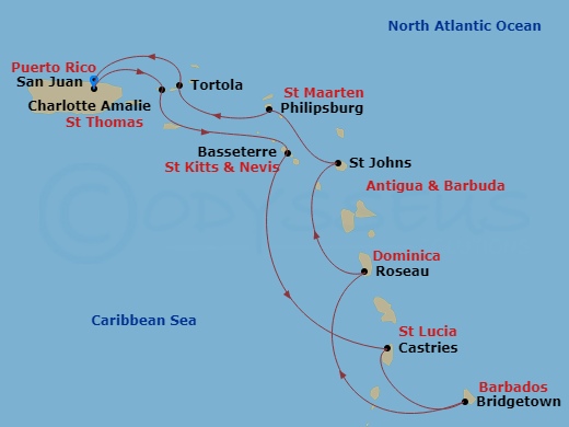 Itinerary map