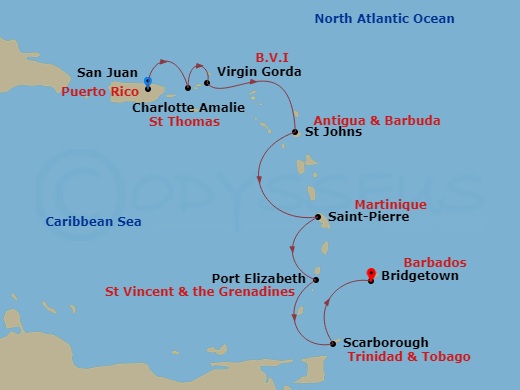 Itinerary map