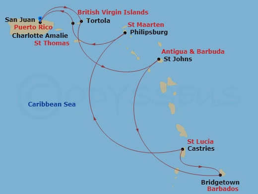 7-night Southern Caribbean: Barbados, Antigua & St. Lucia Cruise