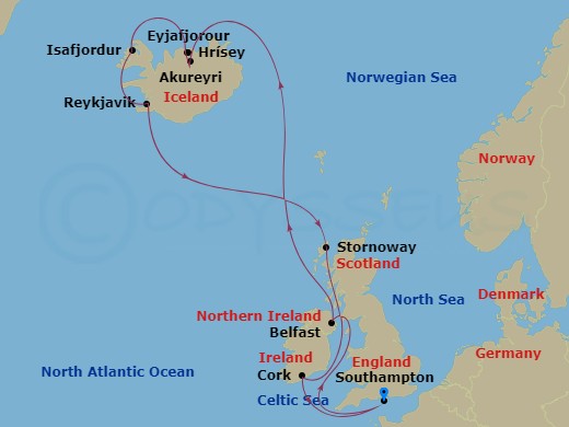 14-night British Isles & Iceland Cruise
