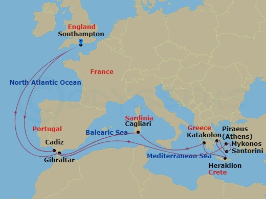 19-night Mediterranean Cruise
