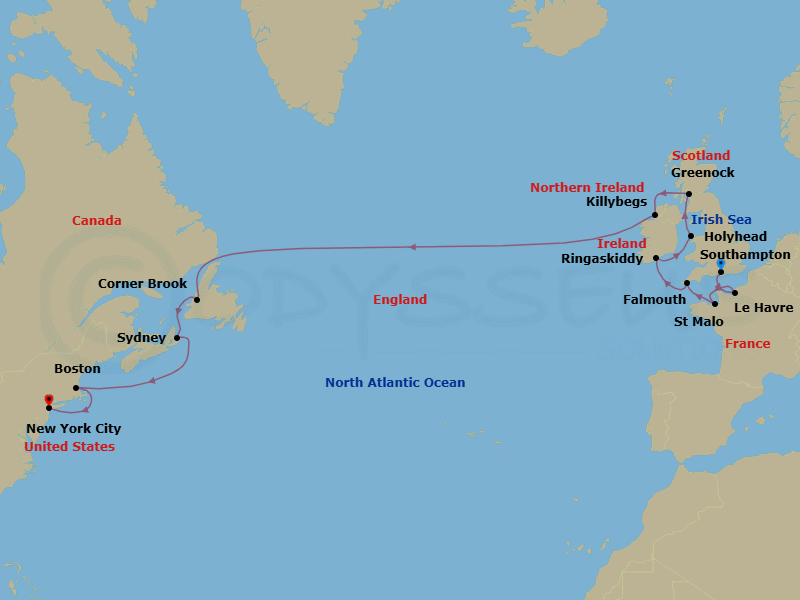 map of itinerary