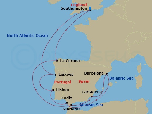 12-night Mediterranean, Spain & Portugal Cruise