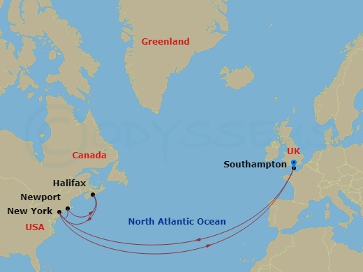 21-night Roundtrip Transatlantic Crossing including Canada/New England Cruise