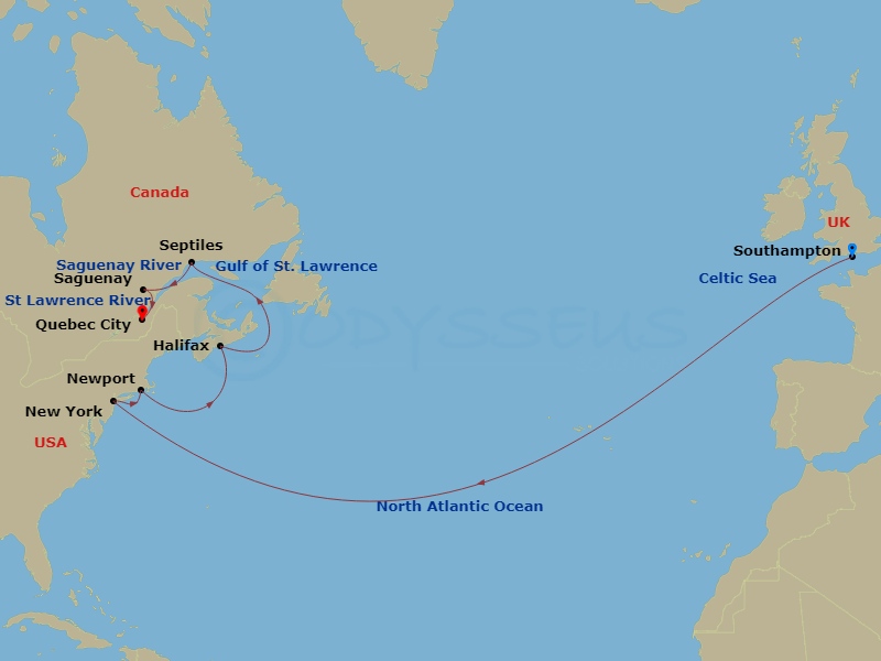 Itinerary map