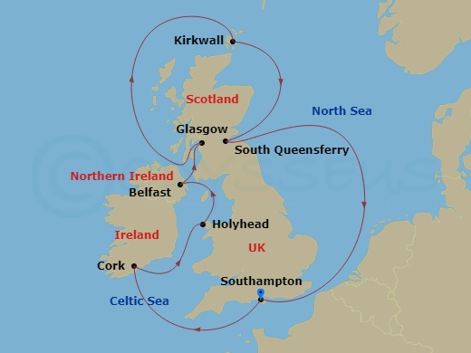 Itinerary map