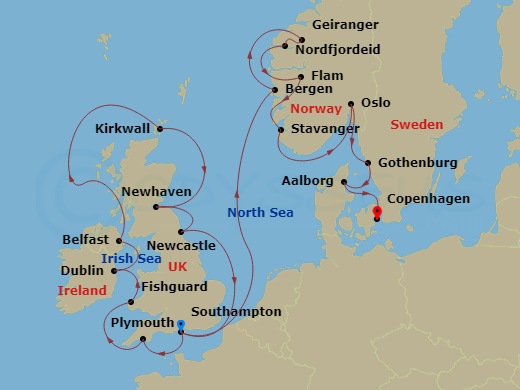 22-night British Isles & Northern Europe Cruise