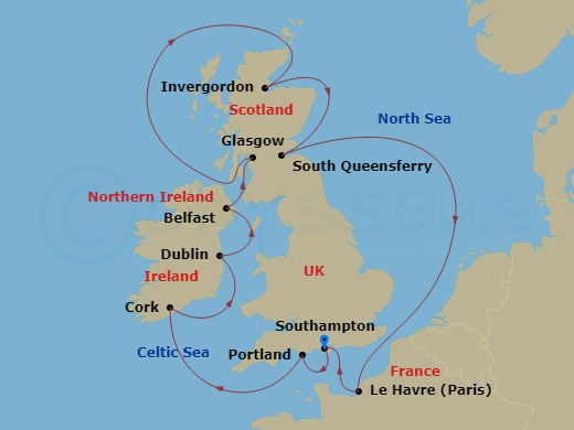 Itinerary map