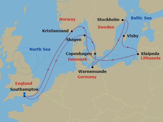 12-night Norway, Denmark & Sweden Cruise