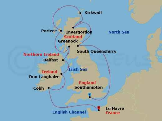 map of itinerary