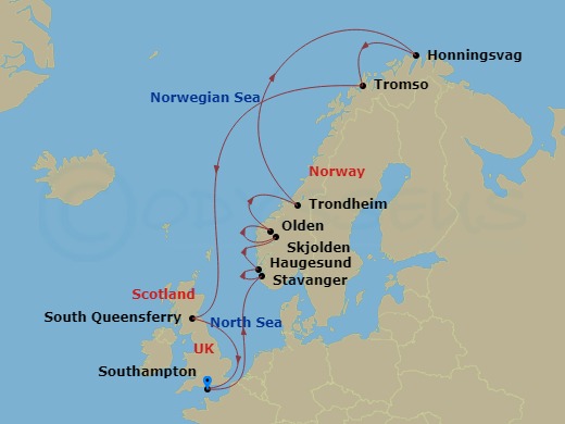 Itinerary map