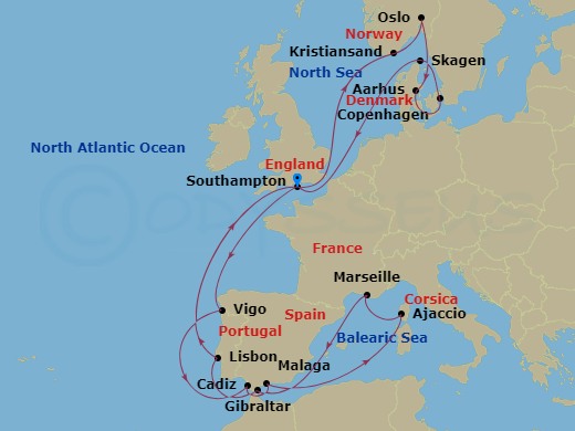 22-night Mediterranean & Scandinavia Medley Cruise