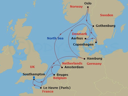 Itinerary map