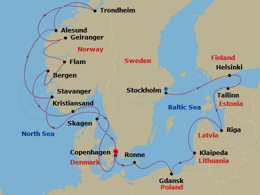 17-night Scandinavia Cruise