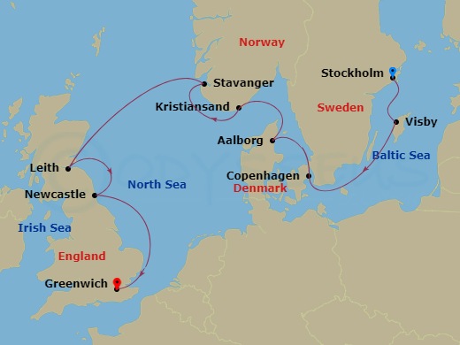 11-night Scandinavia & North Sea Ports Cruise