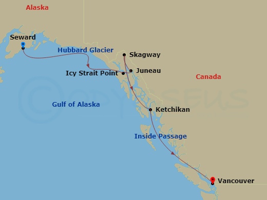 7-night Alaska Southbound: Hubbard Glacier & Skagway Cruise