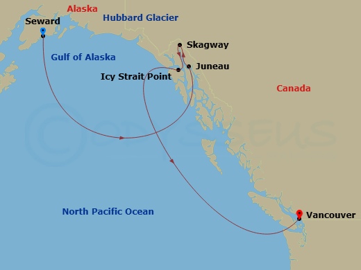 Itinerary map