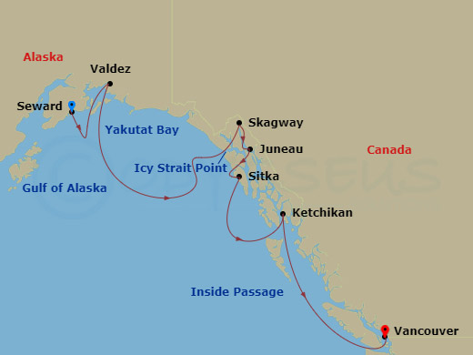 Itinerary map