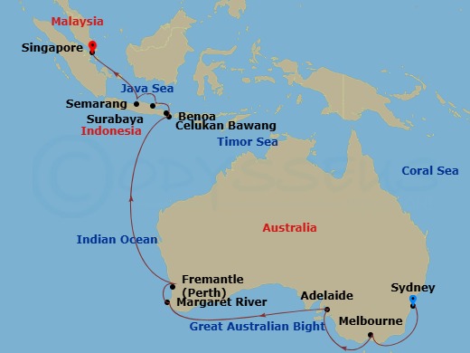 Itinerary map