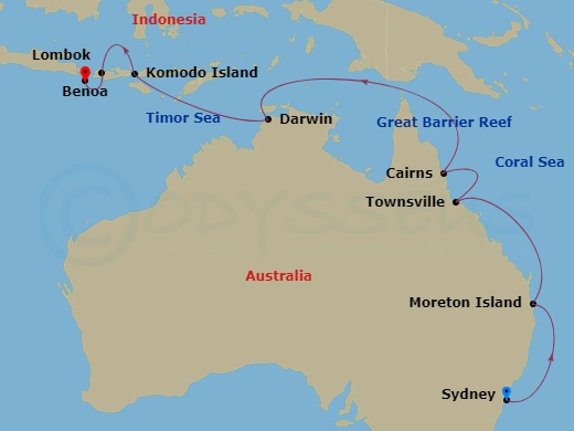 16-night Australia's Queensland & Indonesia Cruise