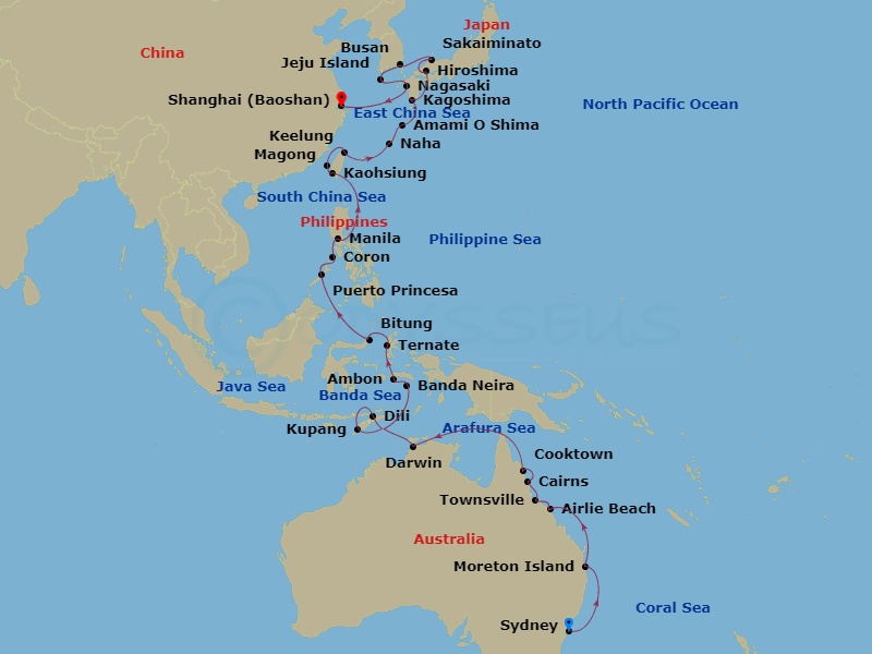 50-Day World Cruise: Australia & Imperial Asia