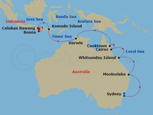 Itinerary map