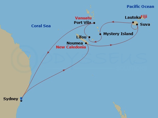 14-night Fiji & Vanuatu Cruise
