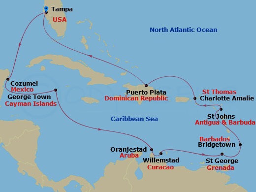 14-night Circle the Caribbean Cruise
