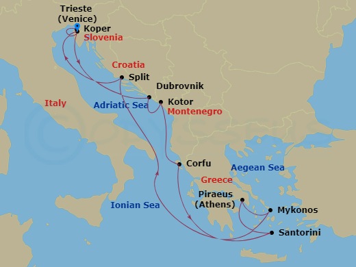 11-night Greek Isles: Santorini, Athens & Croatia Cruise