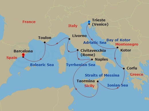 11-night Around Italy's Boot: Cote D'Azur Cruise