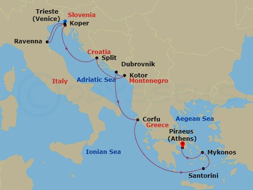 9-night Greek Isles: Italy, Greece & Croatia Cruise