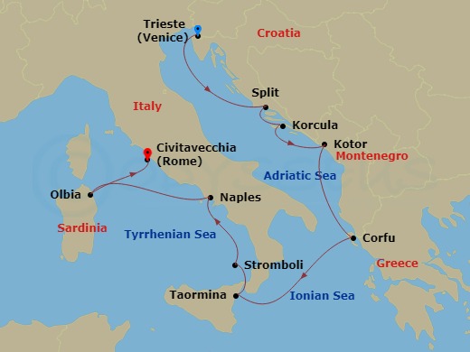 9-night Adriatic & Italian Splendors Cruise