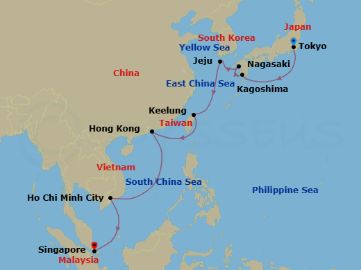 Itinerary map