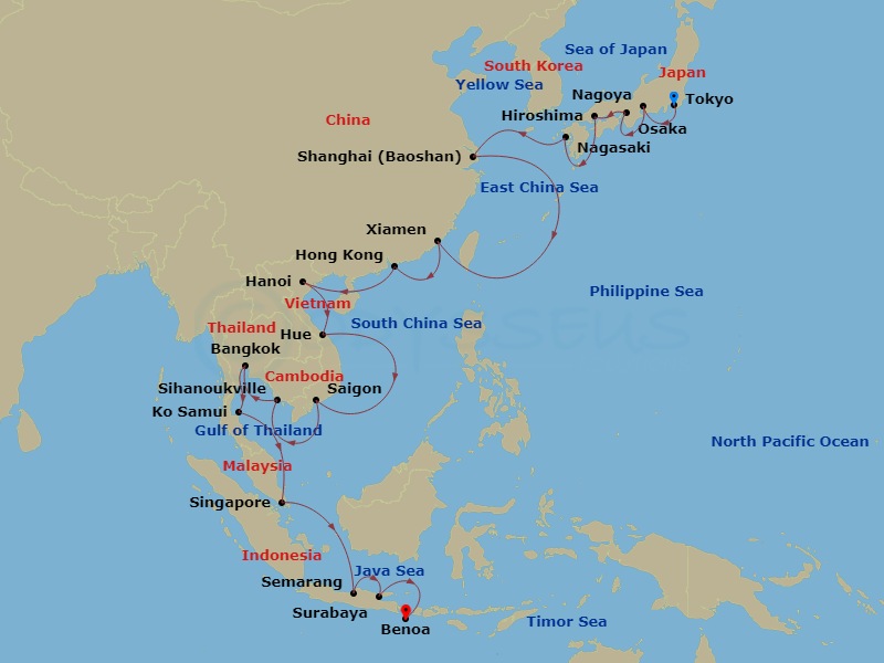 32-night Ancient Empires of Asia Voyage
