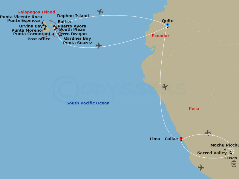 16-night Galapagos Outer Loop & Machu Picchu Cruise/Land Package