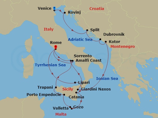 18-night Star Collector – Culture and Charms of Italy and Croatia Cruise