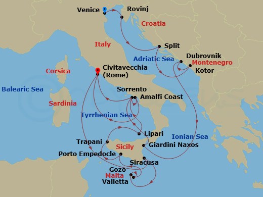 Cruise Itinerary Map