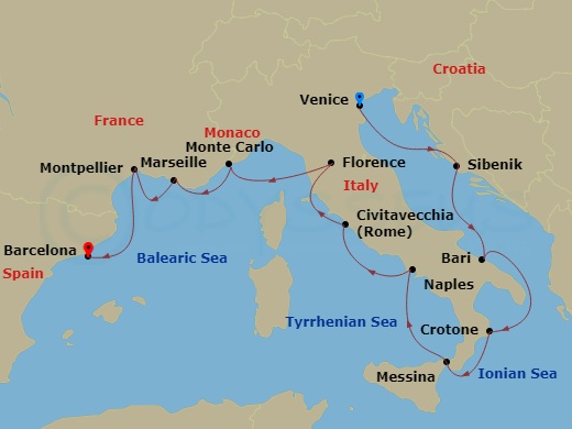 14-night Mediterranean & Italian Sojourn Cruise