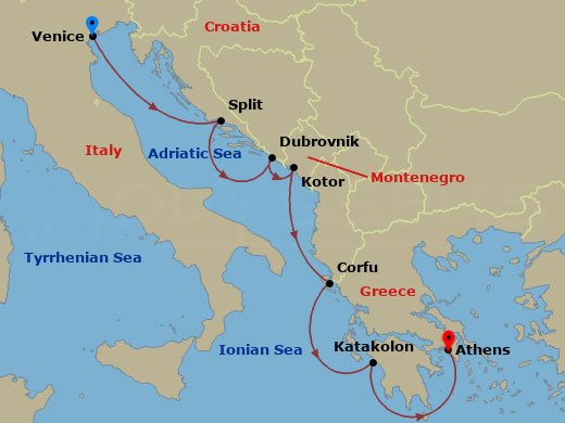 7-night Venice, The Adriatic & Greece Cruise