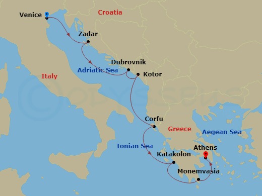 8-night Adriatic Archipelagos and Greek Goddesses Cruise