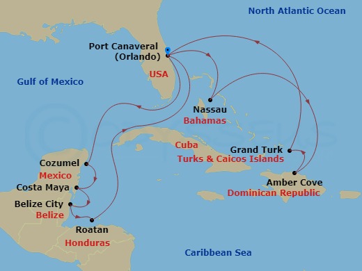 14-night Caribbean East/West Adventurer Cruise.