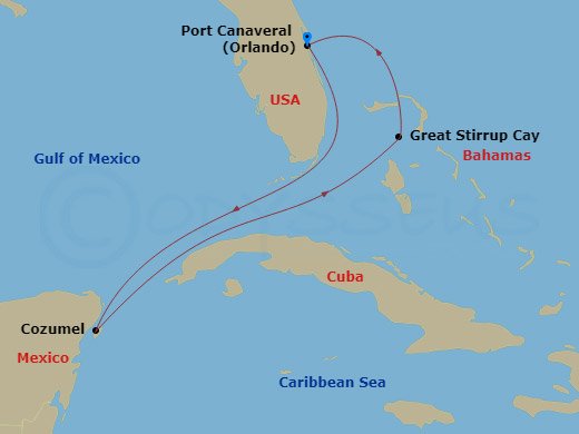 5-night Caribbean Cruise: Great Stirrup Cay & Cozumel